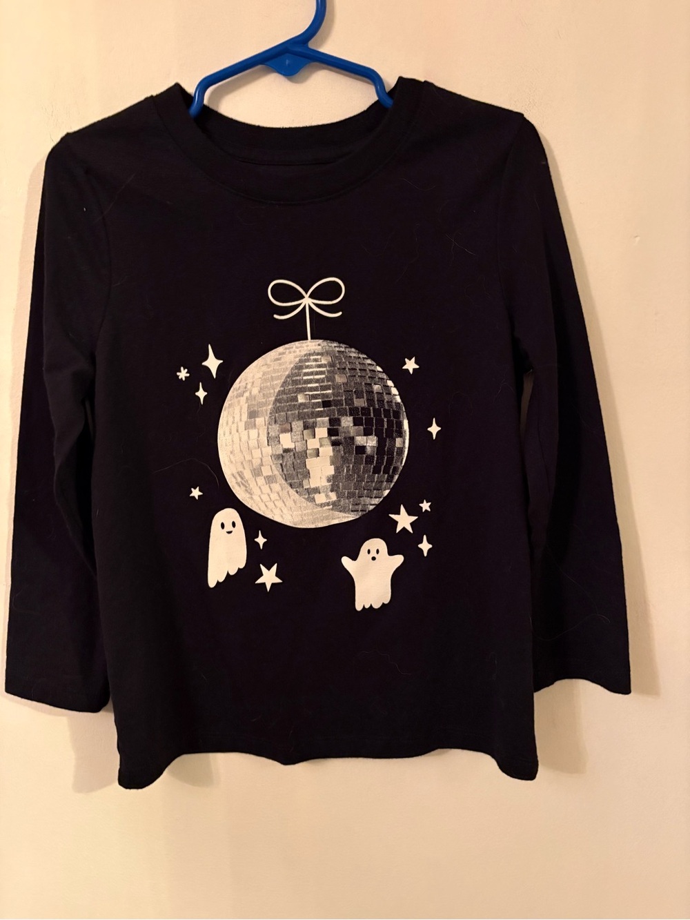 Halloween Girls Top by Cat &Jack - Black W Cute Ghosts -Sz 5T